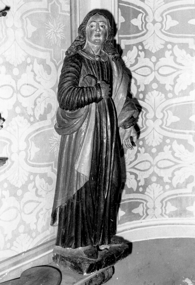 San Giovanni Evangelista (scultura, opera isolata) - ambito piemontese (sec. XVIII)