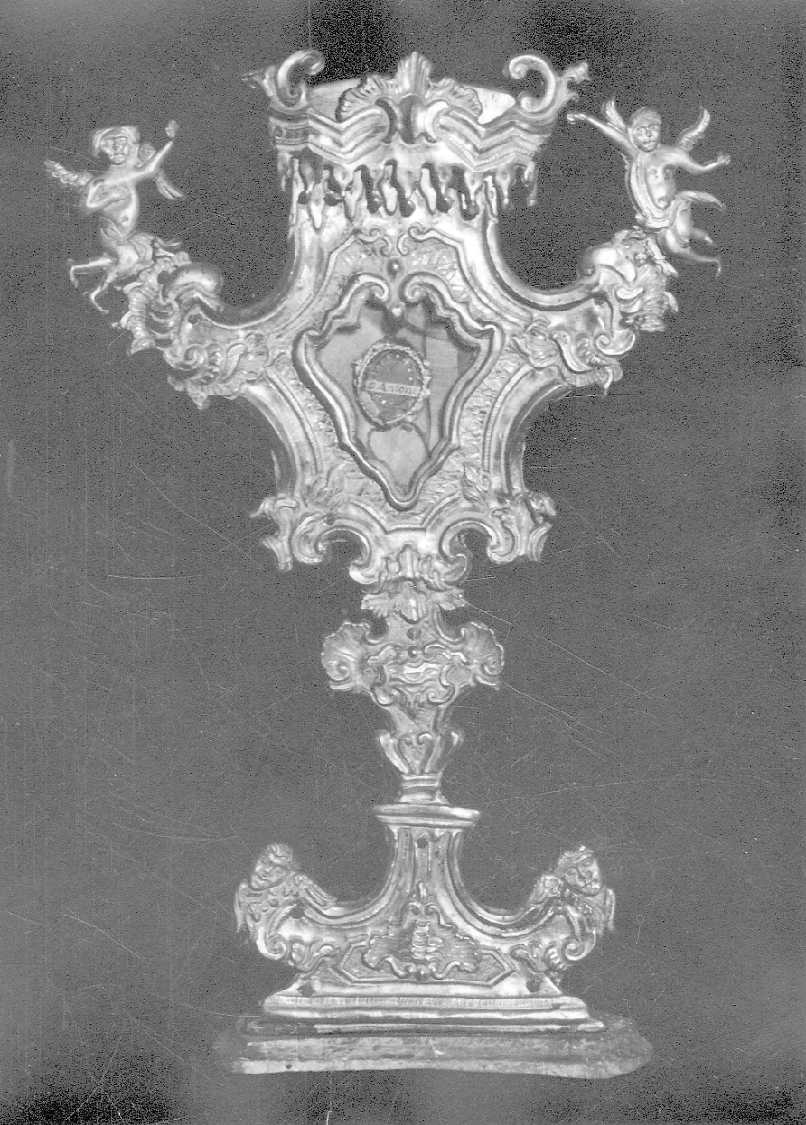 reliquiario - a ostensorio, opera isolata - bottega vercellese (fine/inizio secc. XVII/ XVIII)