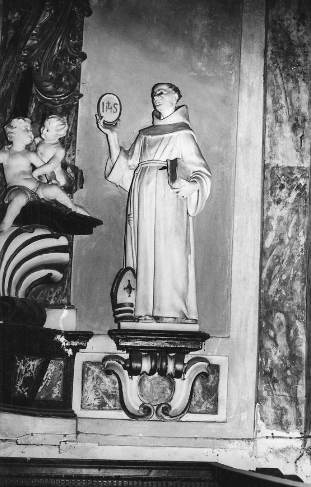 San Bernardino da Siena (statua, opera isolata) - bottega piemontese (primo quarto sec. XVIII)