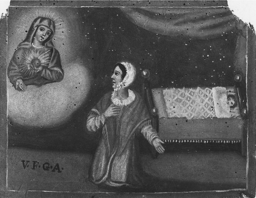 intervento della Madonna del Sacro Cuore (ex voto, opera isolata) - ambito piemontese (fine/inizio secc. XIX/ XX)