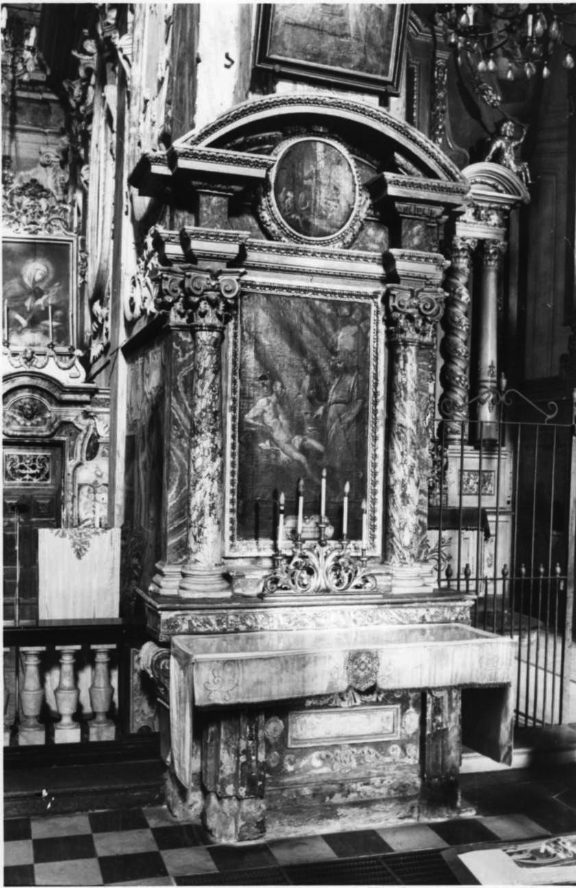 altare - a edicola, opera isolata - bottega Italia nord-occidentale (secondo quarto, seconda metà sec. XVII, sec. XIX)