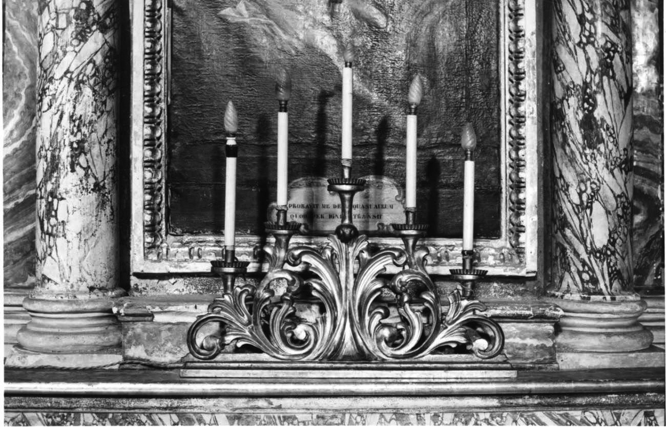 candelabro, opera isolata - bottega piemontese (metà sec. XIX)