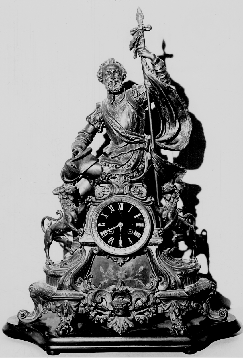 figura maschile seduta (orologio - da tavolo, opera isolata) di Melotte - bottega francese (prima metà sec. XIX)