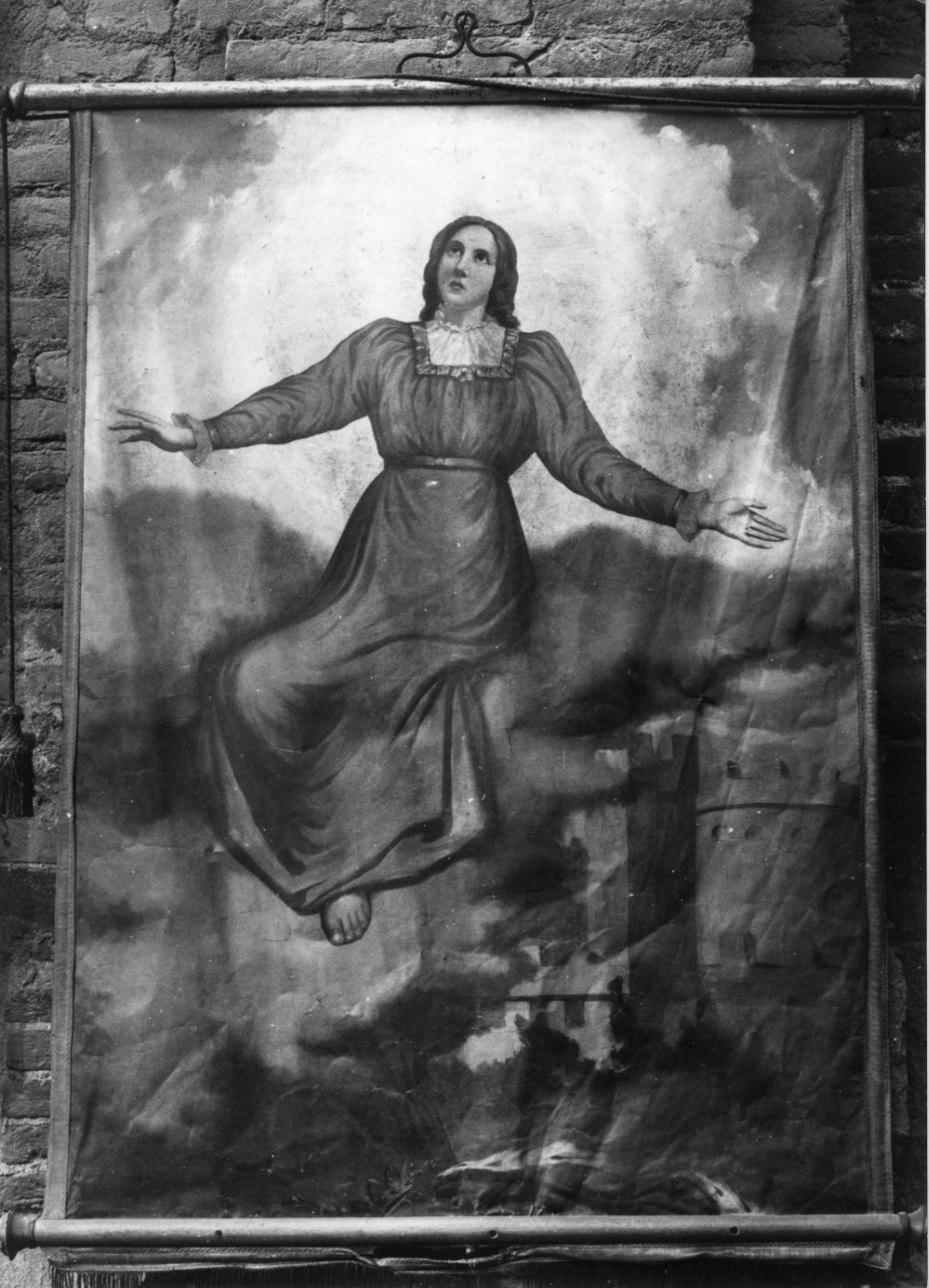Santa Elisabetta (dipinto, elemento d'insieme) di Odello Mario detto Cilin (fine sec. XIX)