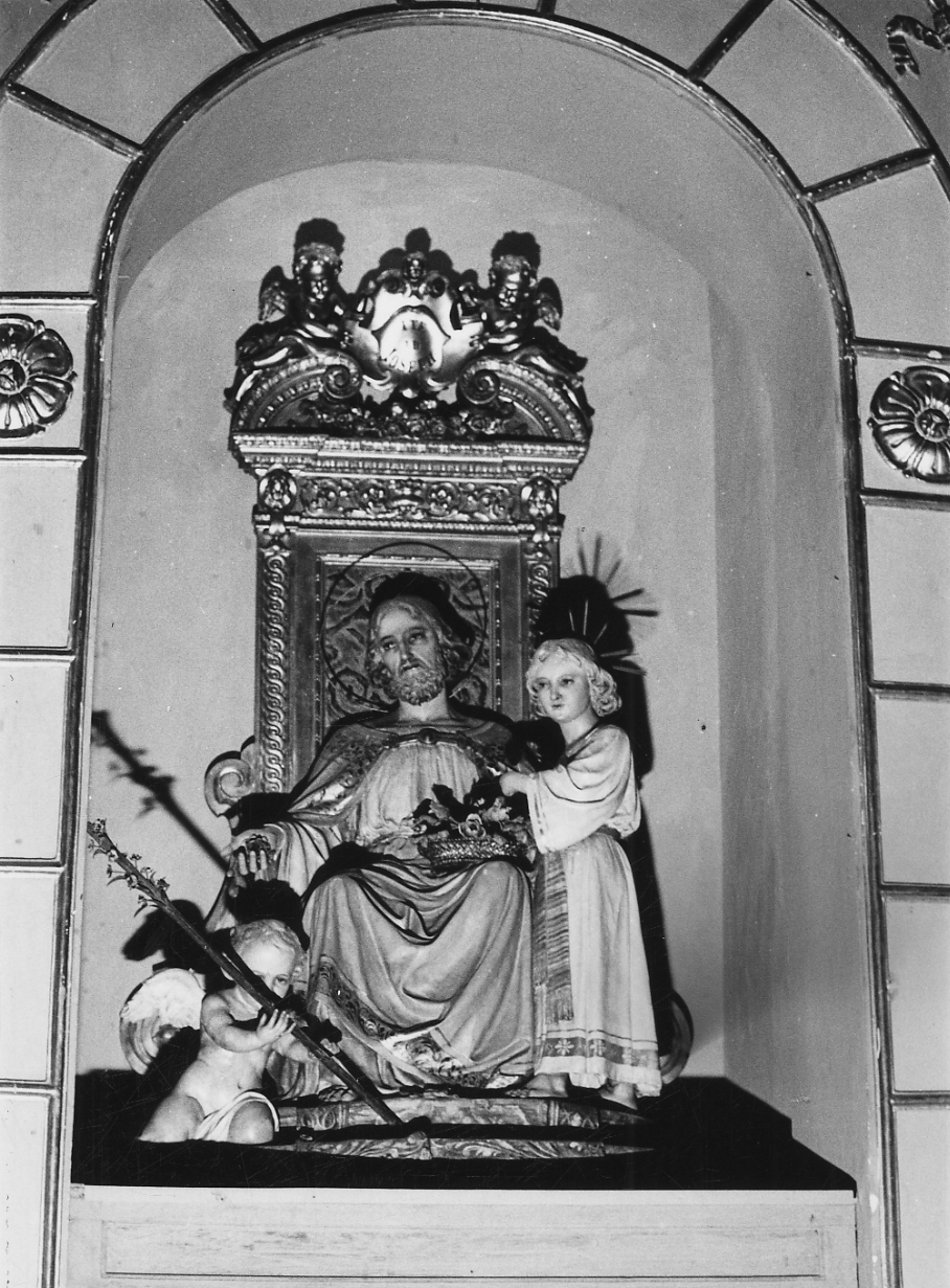 San Giuseppe e Gesù Bambino (gruppo scultoreo, opera isolata) di Camusso (seconda metà sec. XIX)