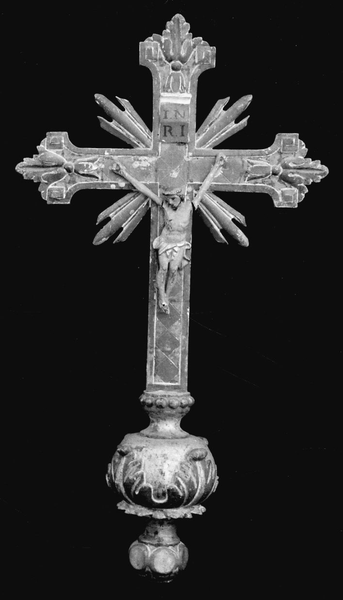 Cristo crocifisso (croce processionale, opera isolata) - bottega piemontese (fine sec. XVIII)