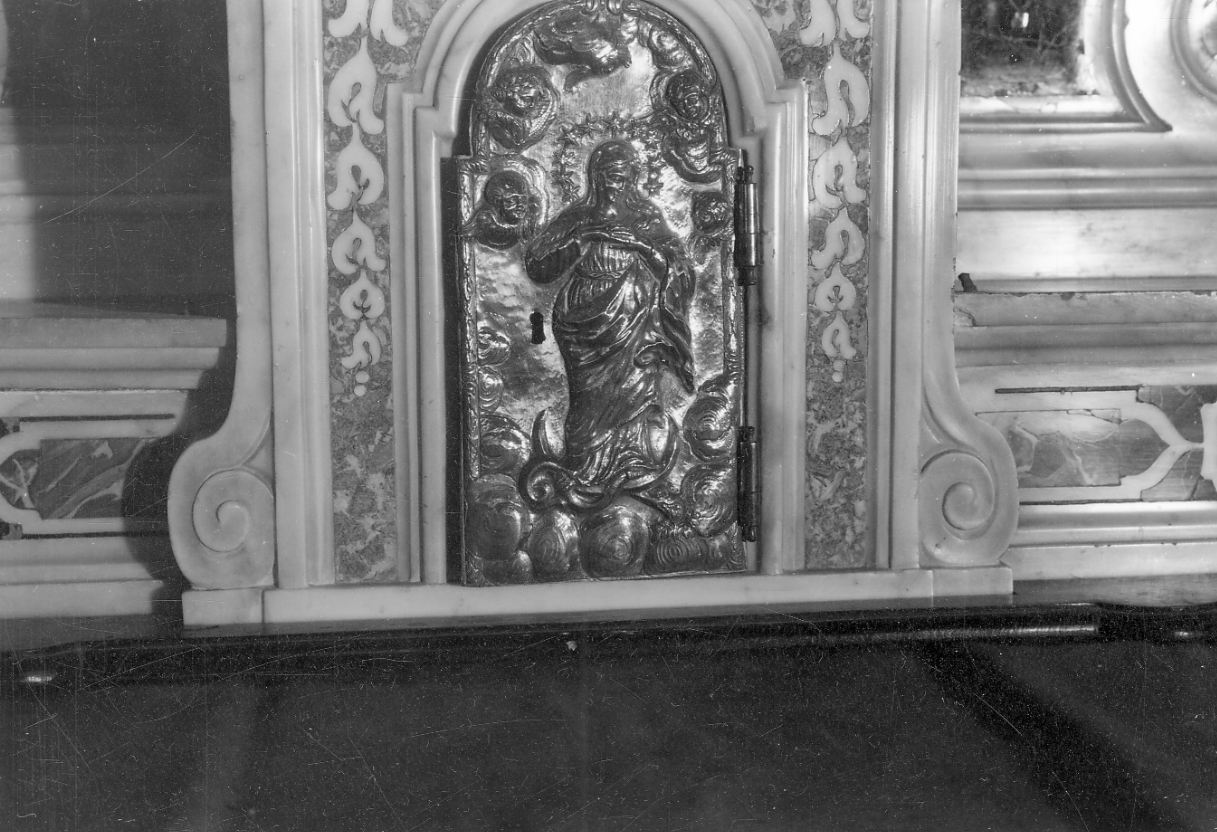 Immacolata Concezione (sportello di tabernacolo, opera isolata) - bottega piemontese (sec. XVIII)