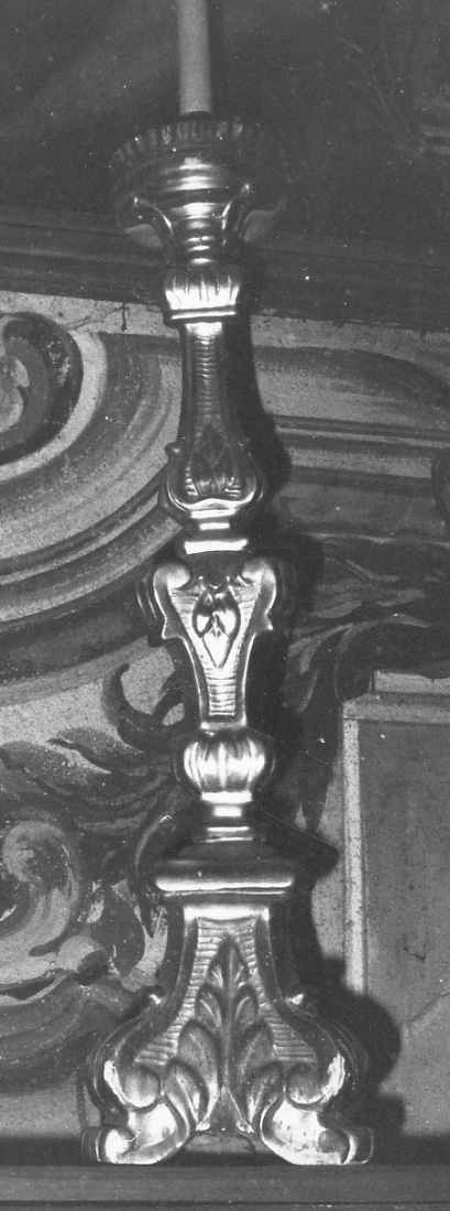 candeliere, serie - bottega piemontese (fine/inizio secc. XVIII/ XIX)