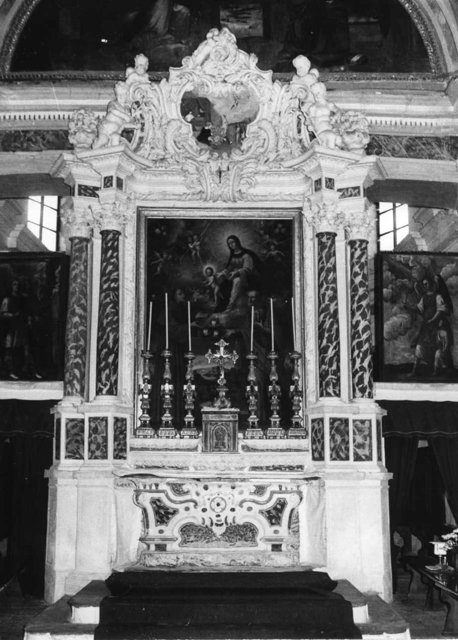 altare maggiore, insieme - bottega liguro-piemontese (sec. XVIII)
