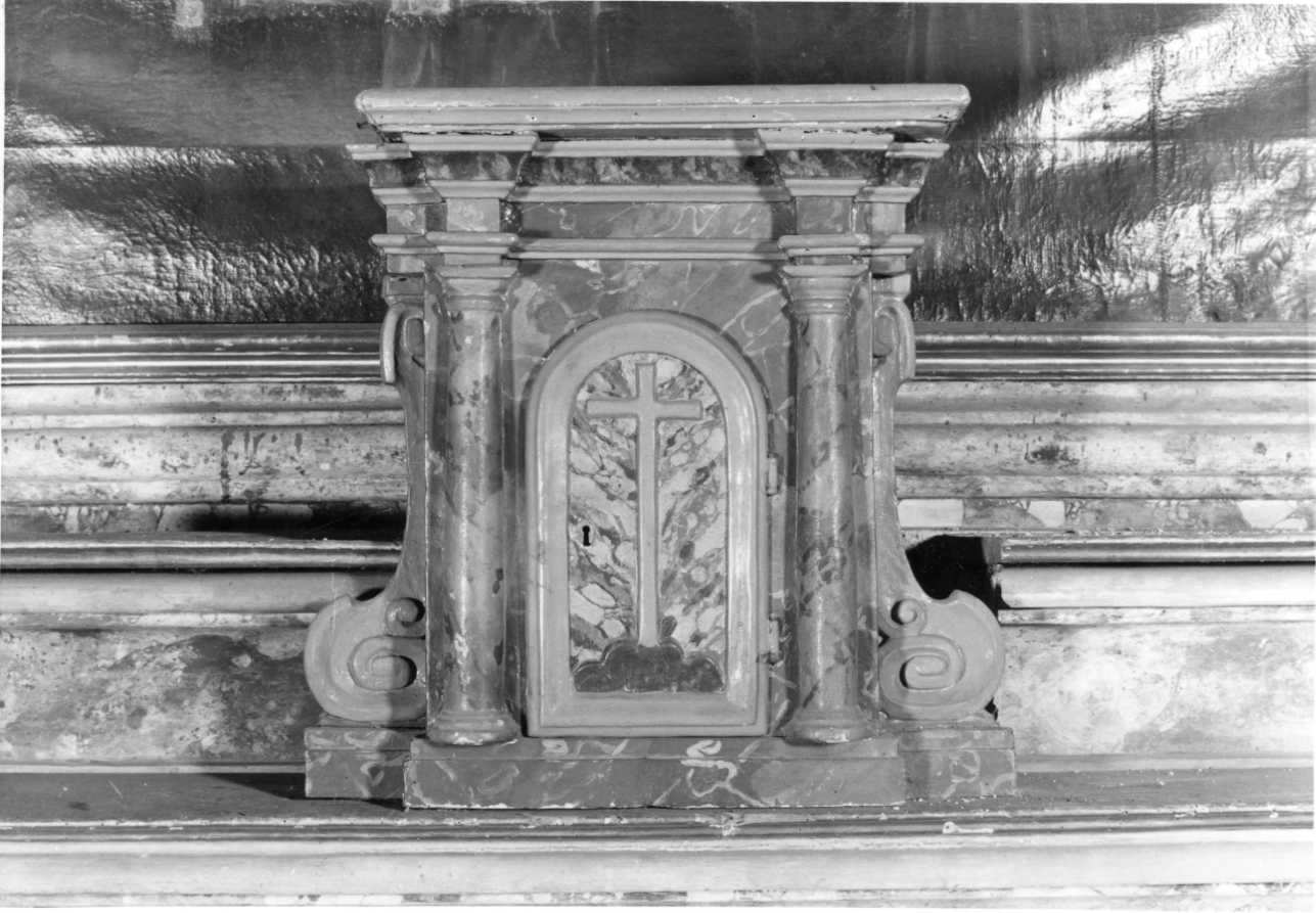 tabernacolo - a frontale architettonico, elemento d'insieme - bottega piemontese (terzo quarto sec. XVIII)