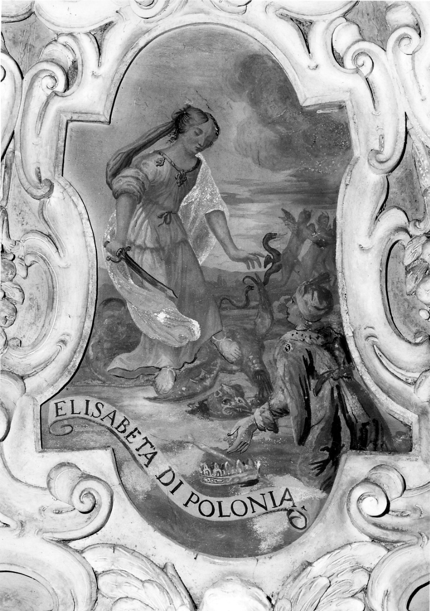 Elisabetta di Polonia (decorazione pittorica, elemento d'insieme) - ambito piemontese (terzo quarto sec. XVII)