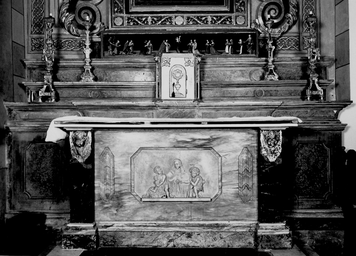 Madonna con Bambino e San Giovannino (altare, opera isolata) - bottega piemontese (primo quarto sec. XX)