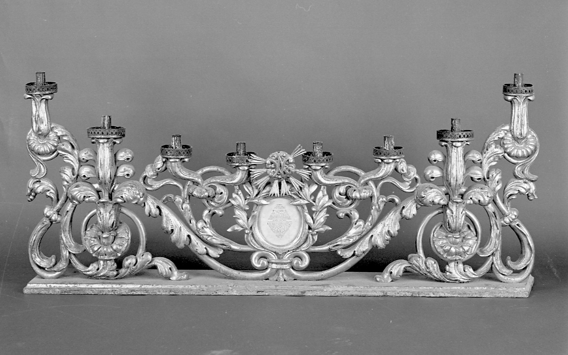 candelabro, serie - bottega piemontese (seconda metà sec. XIX)