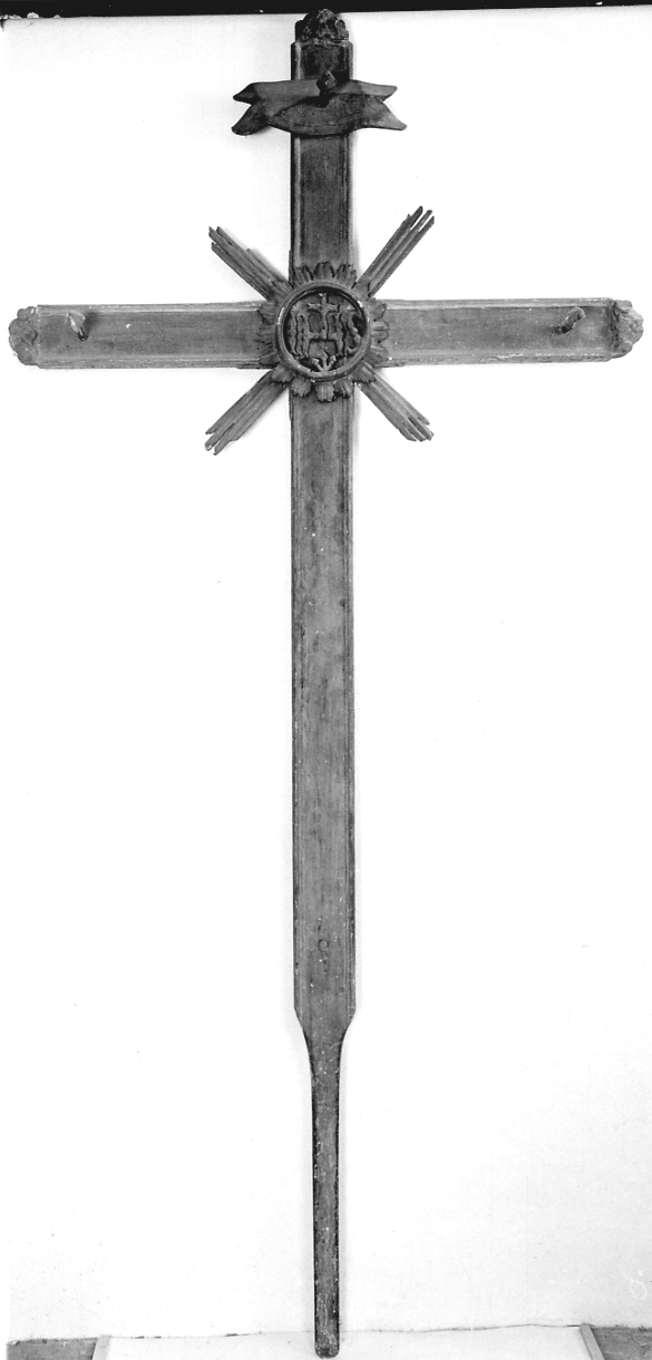 croce processionale, opera isolata - bottega piemontese (sec. XVII)