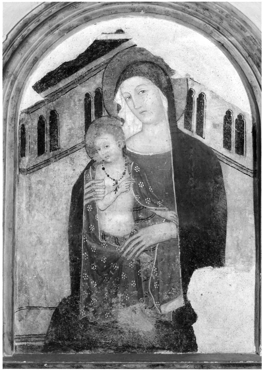 Madonna con Bambino (dipinto, opera isolata) - ambito ligure-piemontese (fine sec. XIV)