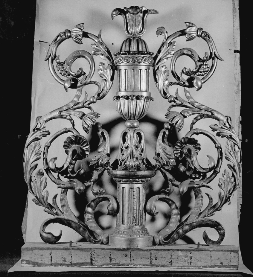 candelabro per esposizione eucaristica, serie - bottega piemontese (ultimo quarto sec. XVIII)