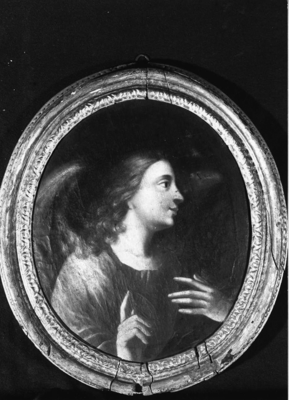 angelo annunciante (dipinto, pendant) - ambito piemontese (fine sec. XVII)