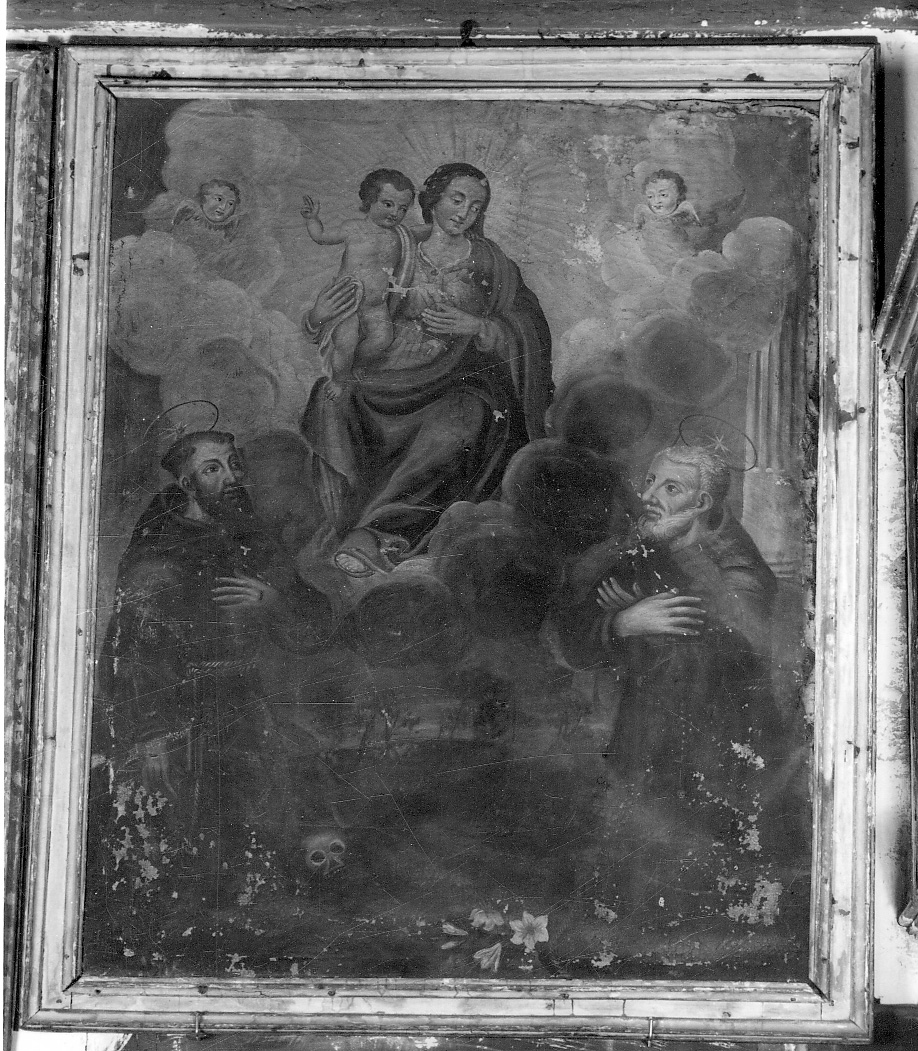 Madonna con Bambino e santi francescani (dipinto, opera isolata) - ambito piemontese (seconda metà sec. XVII)