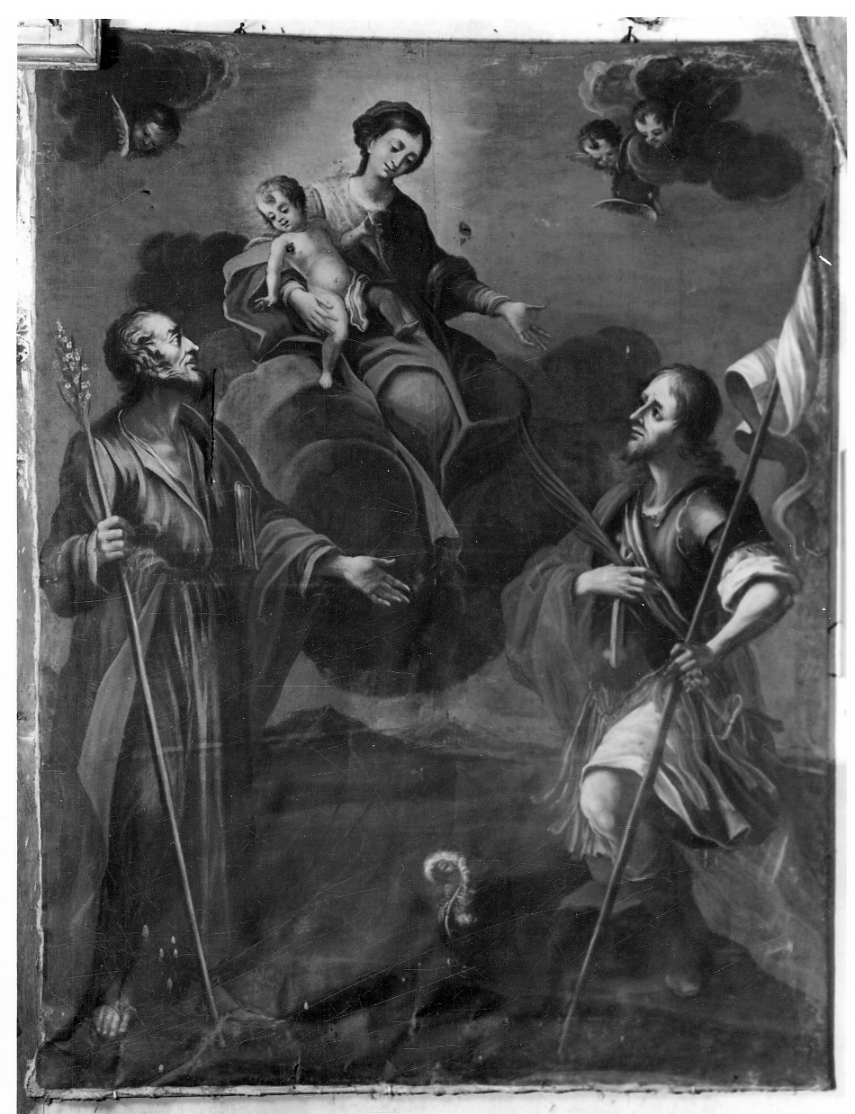 Madonna con Bambino e Santi (dipinto, opera isolata) di Botta Paolo Amedeo (attribuito) (secondo quarto sec. XVIII)