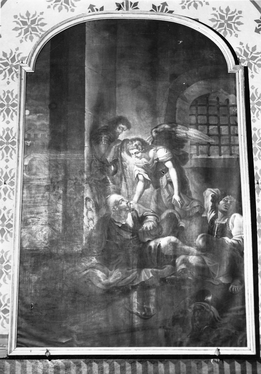 San Pietro liberato dal carcere da un angelo (dipinto, opera isolata) - ambito cuneese (inizio sec. XIX)