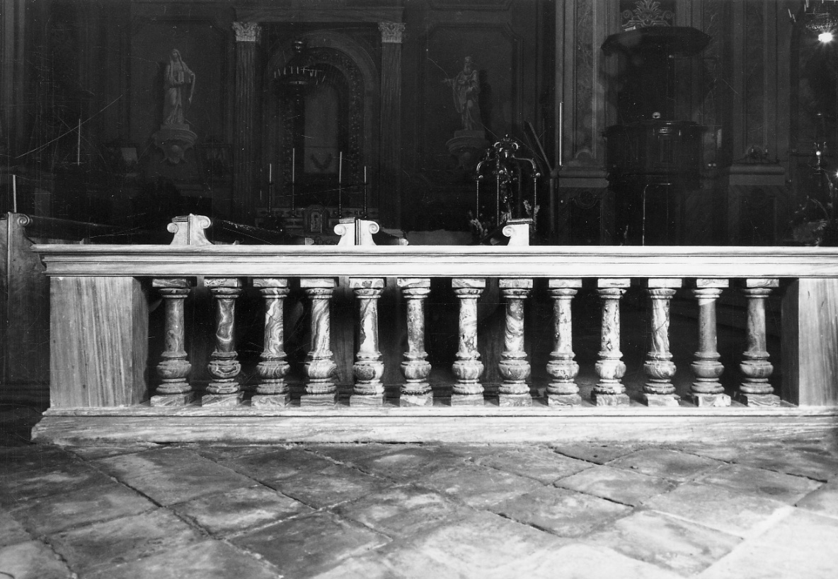 balaustrata di cappella, serie - bottega piemontese (ultimo quarto sec. XIX)
