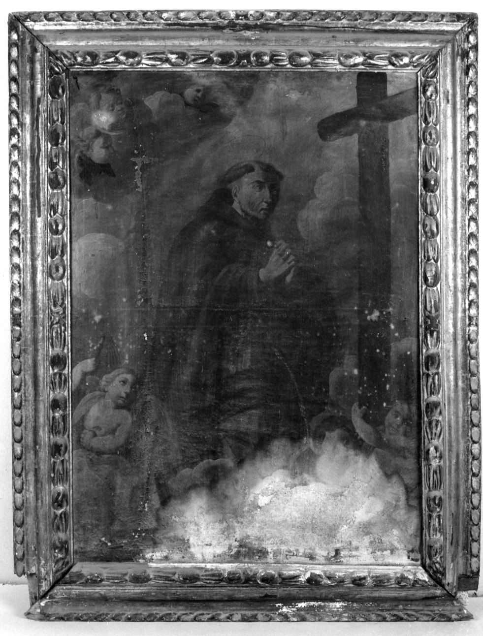 Santo francescano in preghiera (dipinto, opera isolata) - ambito piemontese (seconda metà sec. XVII)