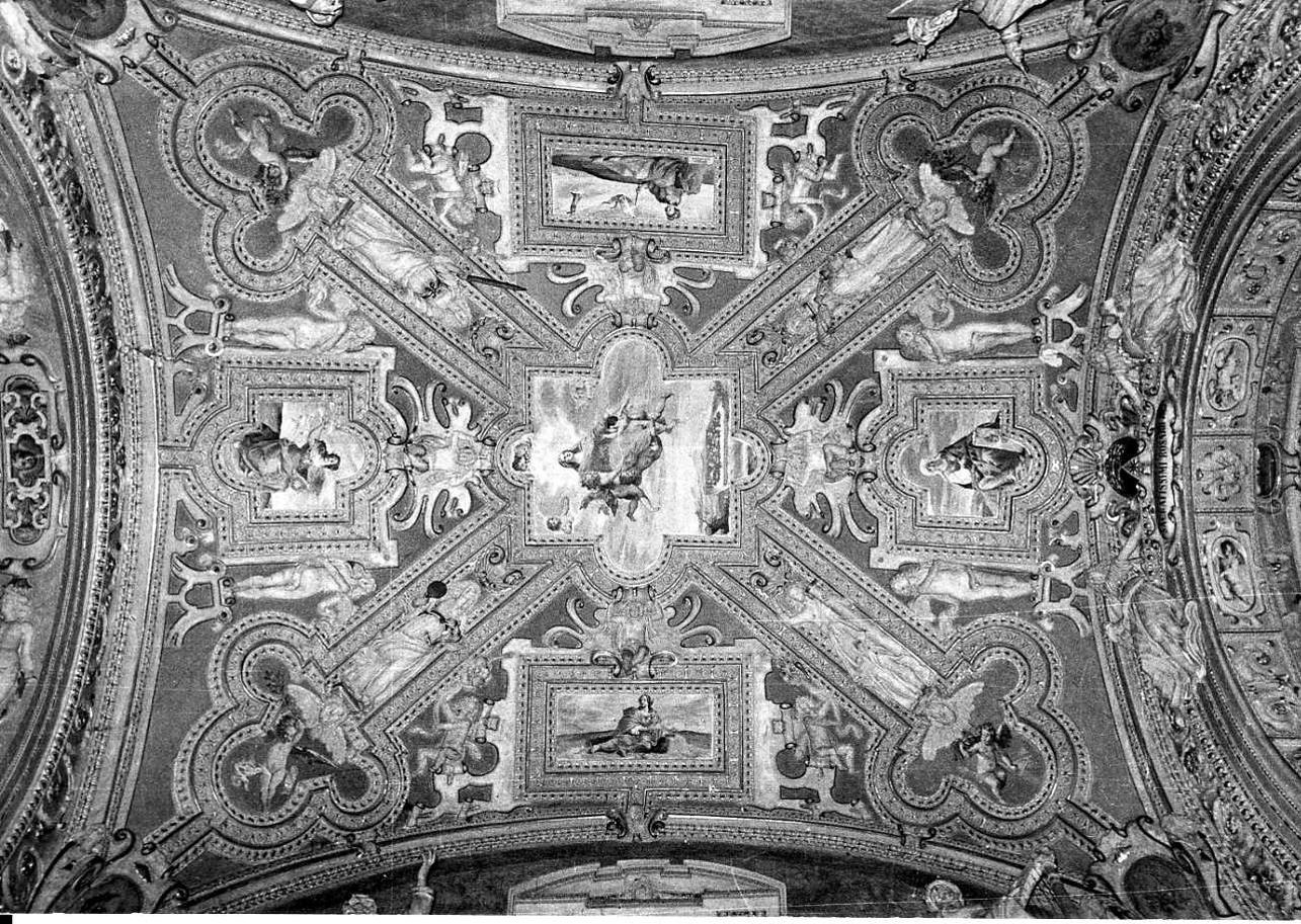 decorazione pittorica, complesso decorativo di Claret Giovanni (attribuito) (metà sec. XVII)