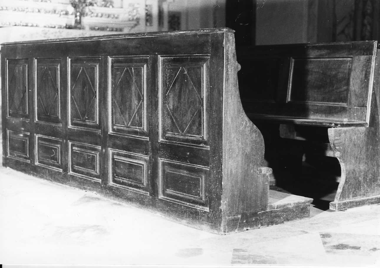 banco da chiesa, serie - bottega cuneese (sec. XVII)
