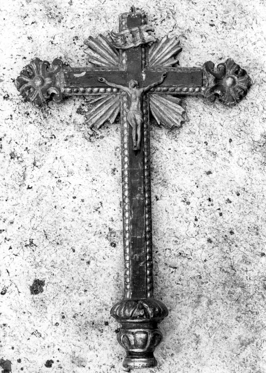 Cristo crocifisso (croce processionale, opera isolata) - bottega piemontese (sec. XVIII)