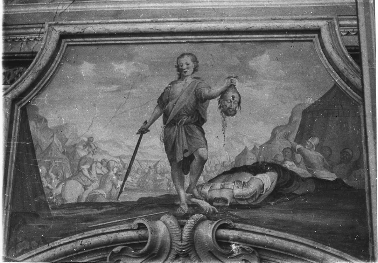 David con la testa di Golia (dipinto, elemento d'insieme) di Pozzi Giovanni Battista senior (prima metà sec. XVIII)