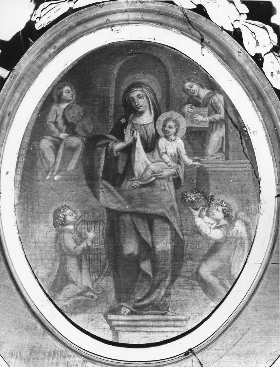 Madonna delle Grazie con angeli (dipinto, opera isolata) di Benna Maria (ultimo quarto sec. XVIII)