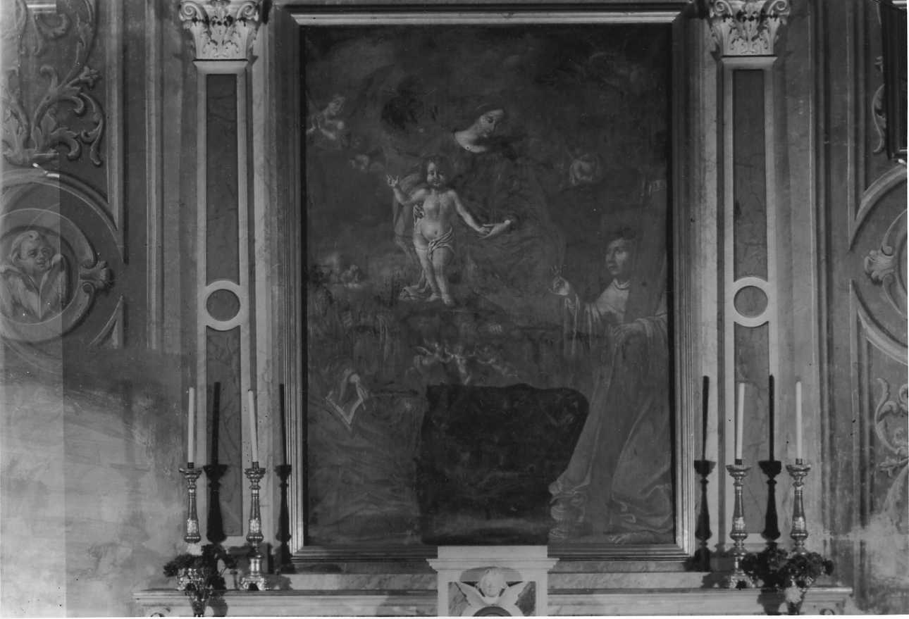 Madonna con Bambino, santi e anime del purgatorio (dipinto, opera isolata) di Claret Alessandro (primo quarto sec. XVIII)