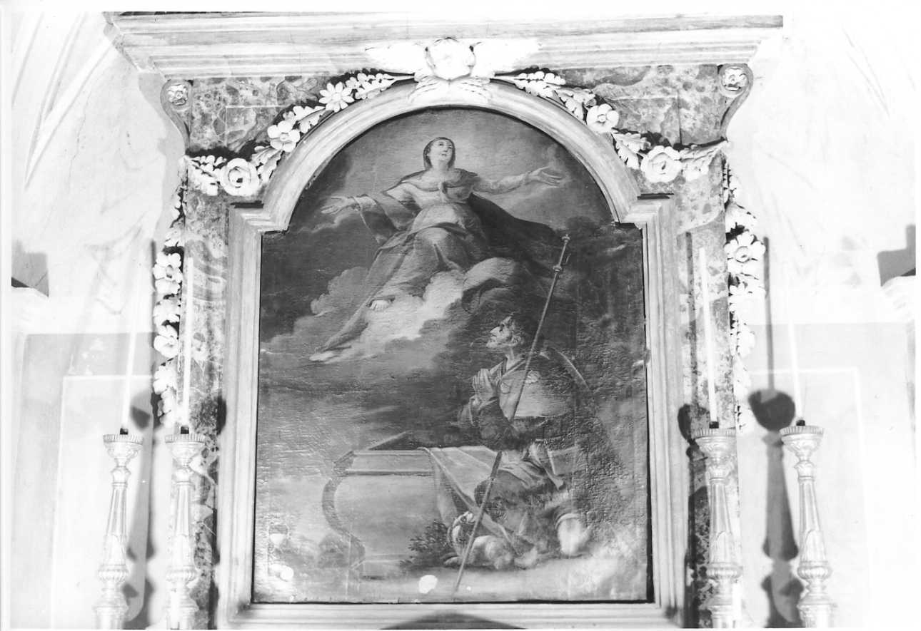 apparizione della Madonna a San Rocco (dipinto, opera isolata) - ambito piemontese (prima metà sec. XVIII)