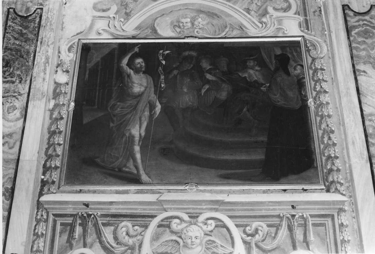 San Giovanni Battista ammonisce Erode (dipinto, elemento d'insieme) - ambito piemontese (secondo quarto sec. XVIII)