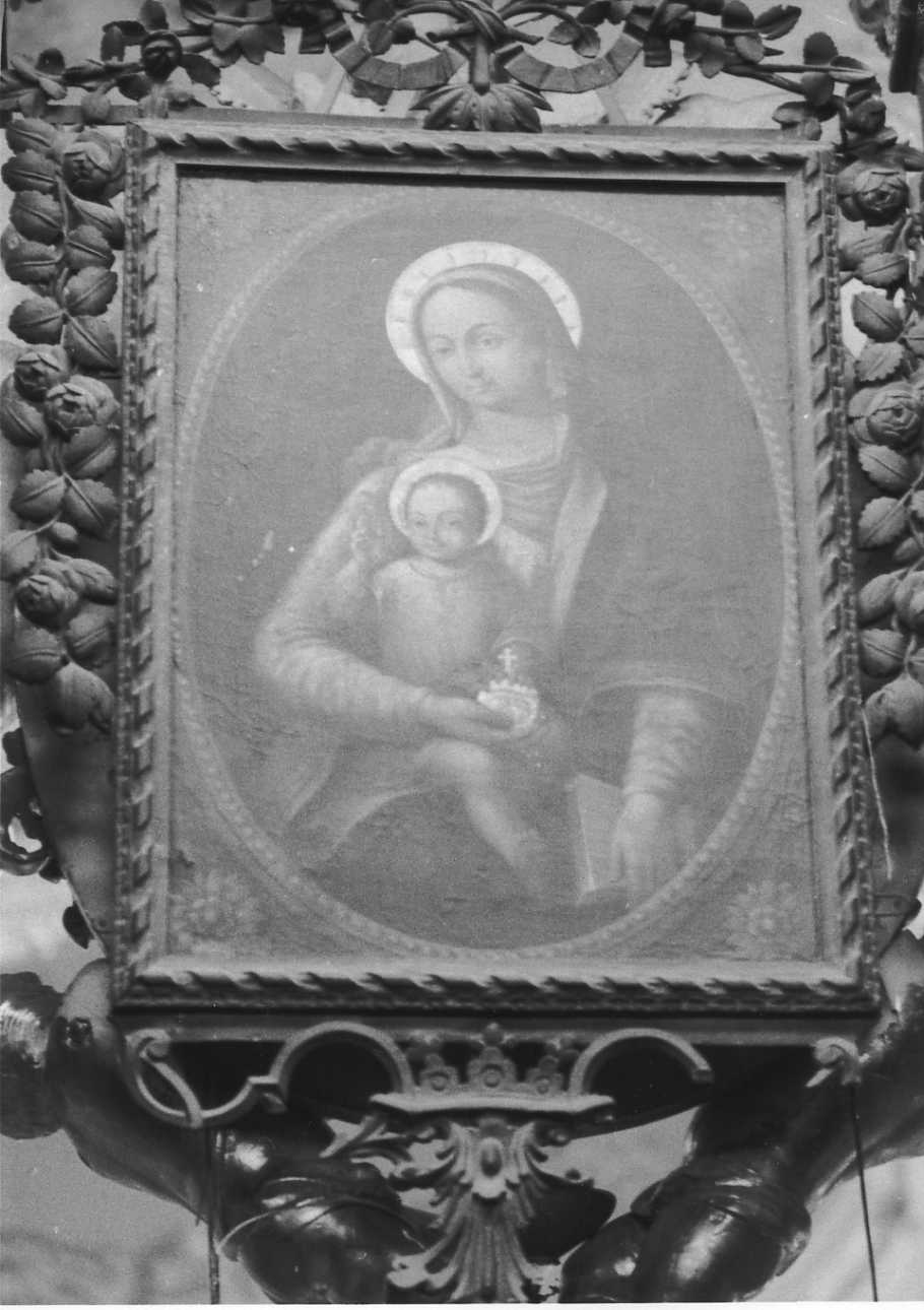 Madonna con Bambino e Sacro Cuore (dipinto, opera isolata) - ambito piemontese (sec. XIX)