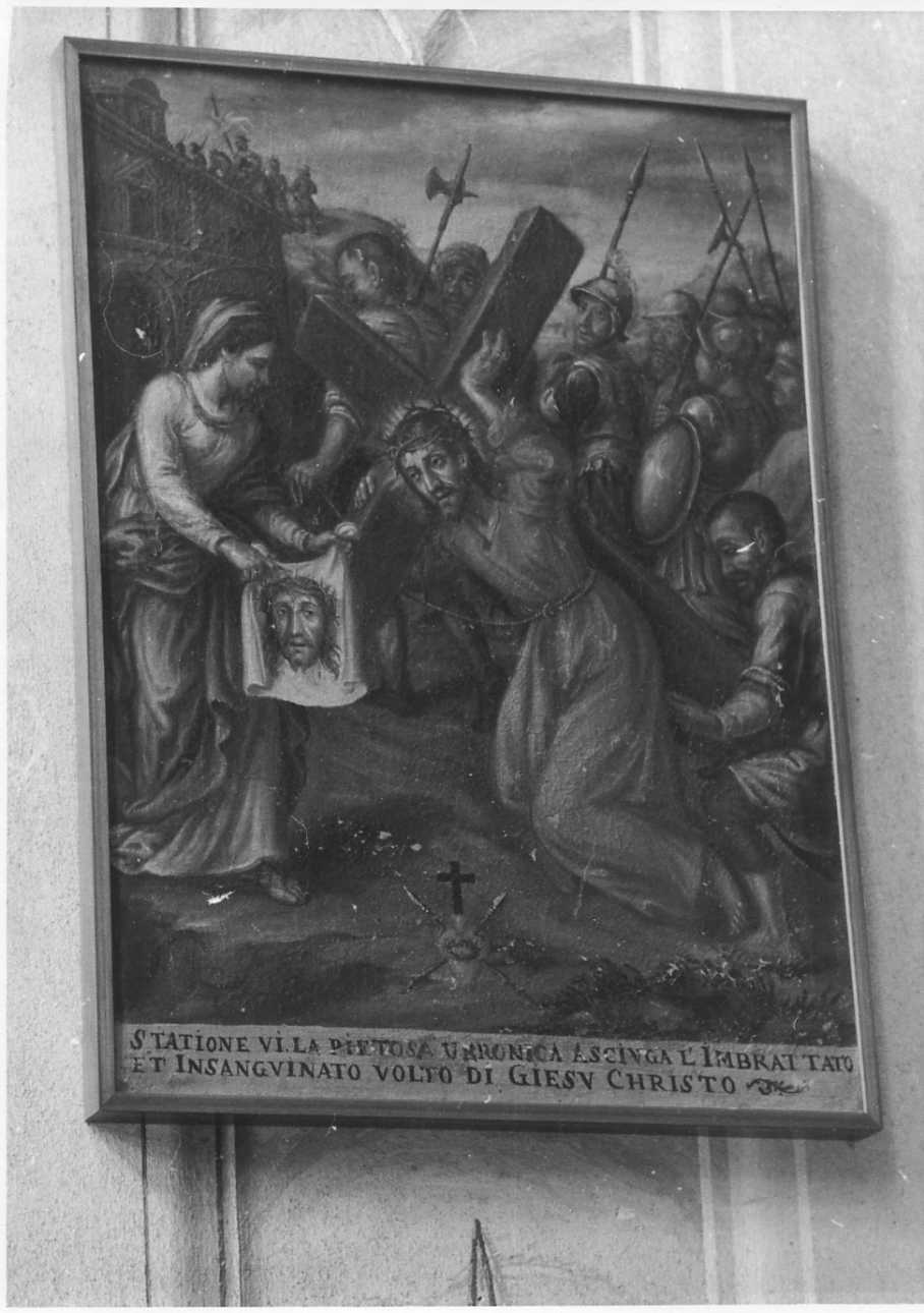 stazione VI: Gesù asciugato dalla Veronica (Via Crucis, elemento d'insieme) - ambito piemontese (sec. XVIII)