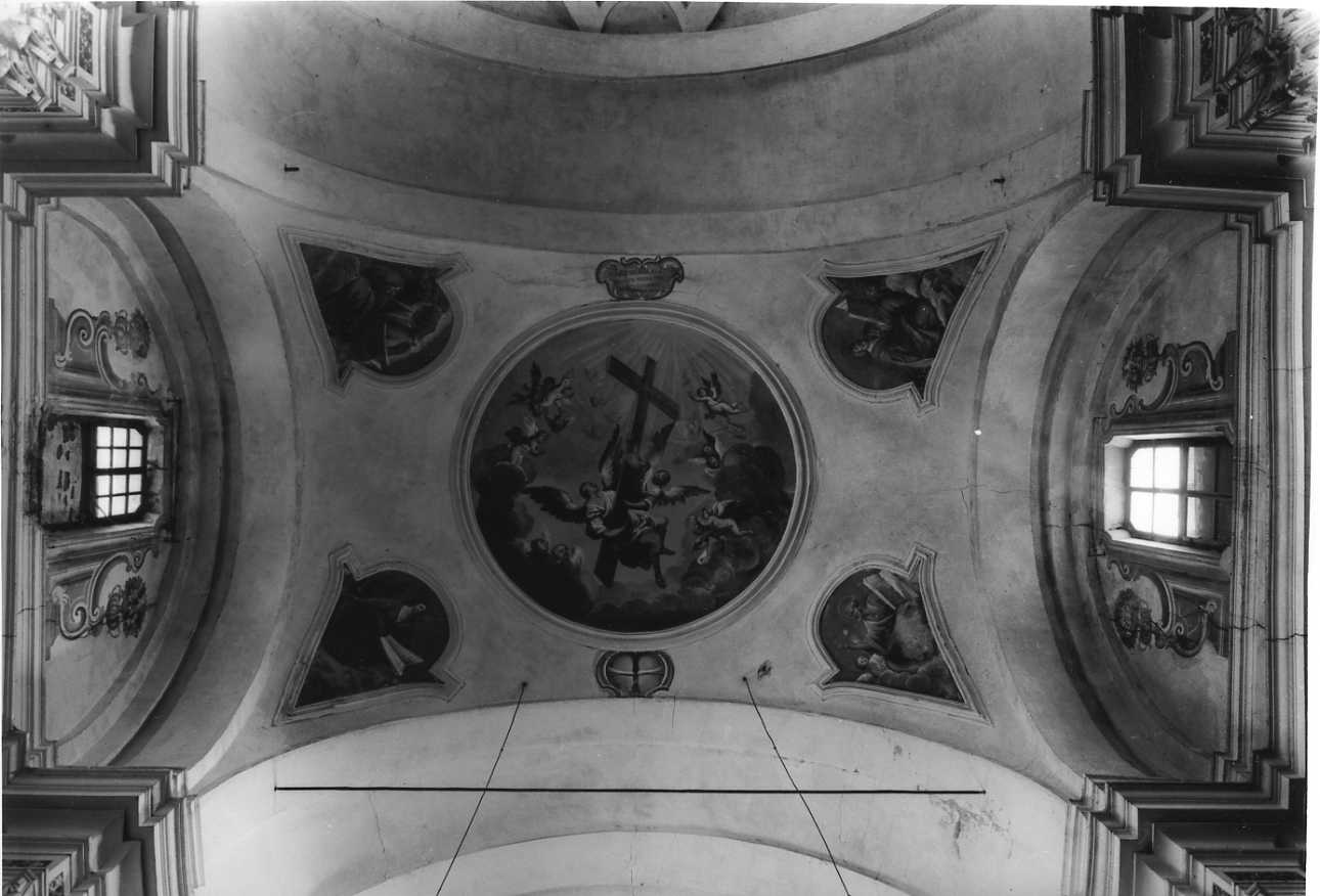 gloria della croce e quattro evangelisti (decorazione pittorica, complesso decorativo) - ambito piemontese (metà sec. XVIII)