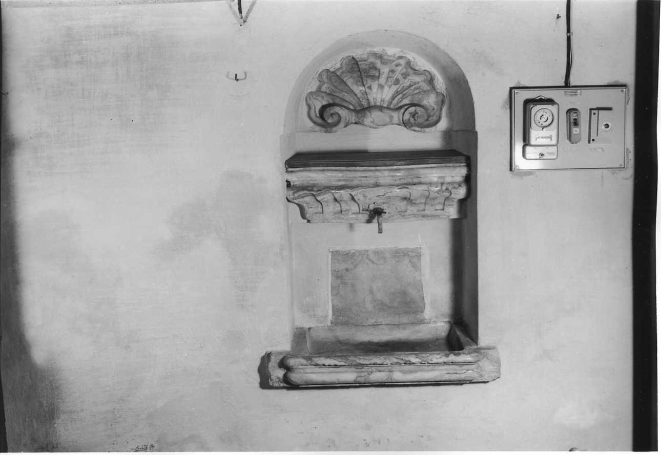 lavabo da sacrestia, opera isolata - bottega piemontese (sec. XVIII)