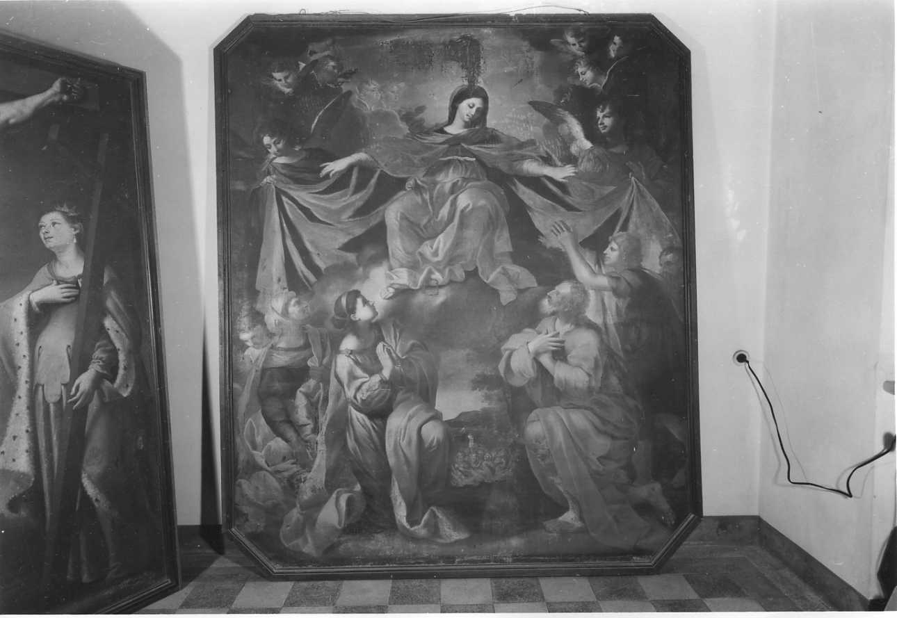 Madonna della Misericordia con devoti ed anime purganti (dipinto, opera isolata) - ambito piemontese (prima metà sec. XVII)