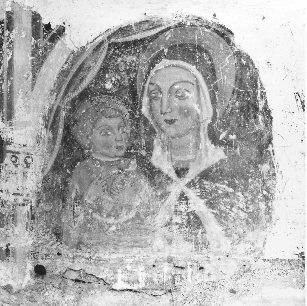 Madonna con Bambino (dipinto, elemento d'insieme) - ambito ligure-piemontese (seconda metà sec. XV)