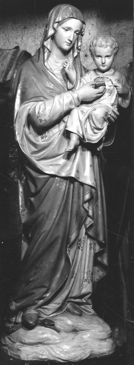 Madonna con Bambino (statua, opera isolata) - ambito piemontese (seconda metà sec. XIX)