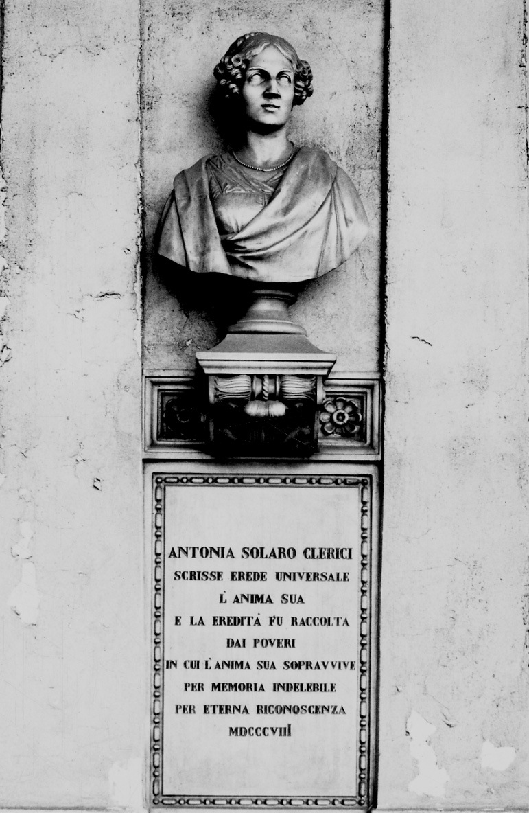 busto ritratto di Antonia Solaro Clerici (busto, opera isolata) di Argenti Giuseppe (seconda metà sec. XIX)