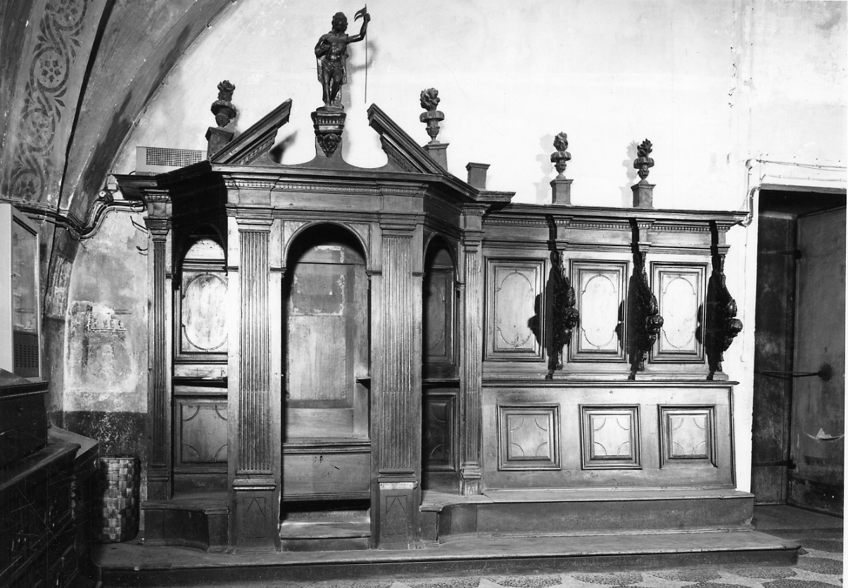 confessionale, opera isolata - bottega lombarda, bottega novarese (prima metà sec. XVIII)