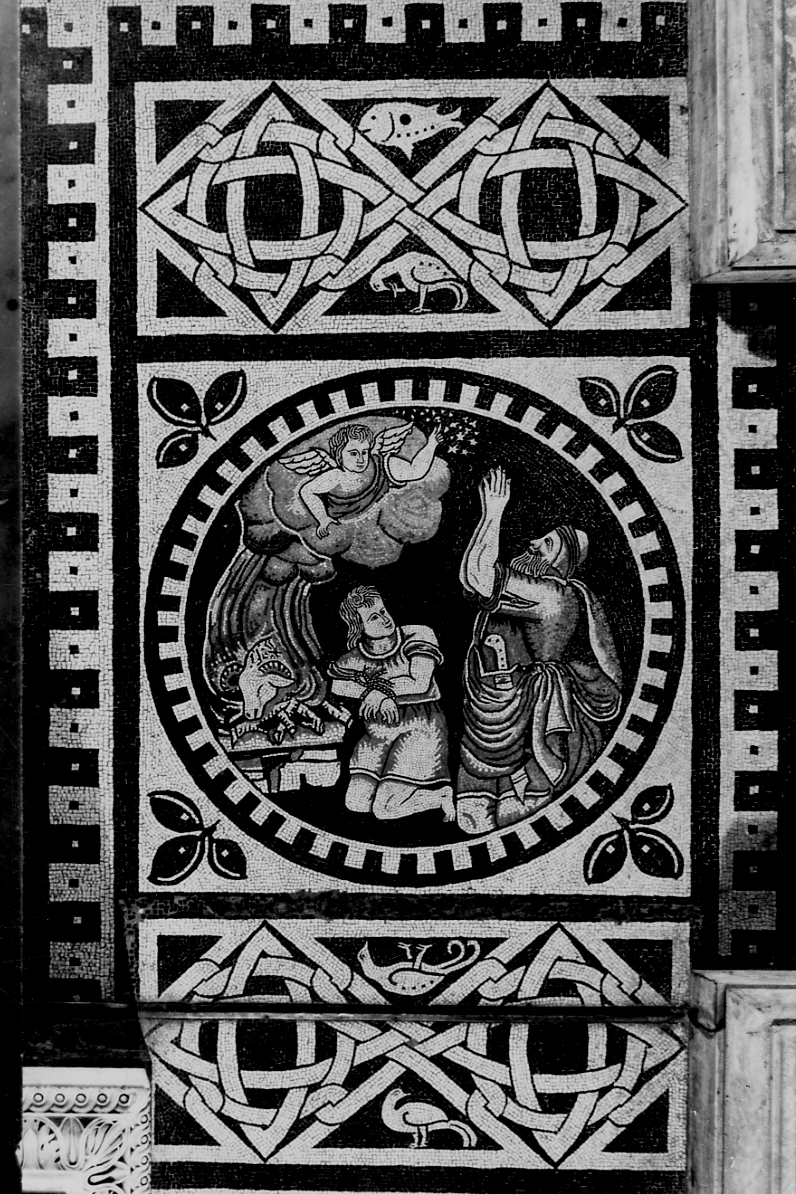 sacrificio di Isacco (decorazione musiva, elemento d'insieme) di Avon Giovanni Battista (secondo quarto sec. XIX)