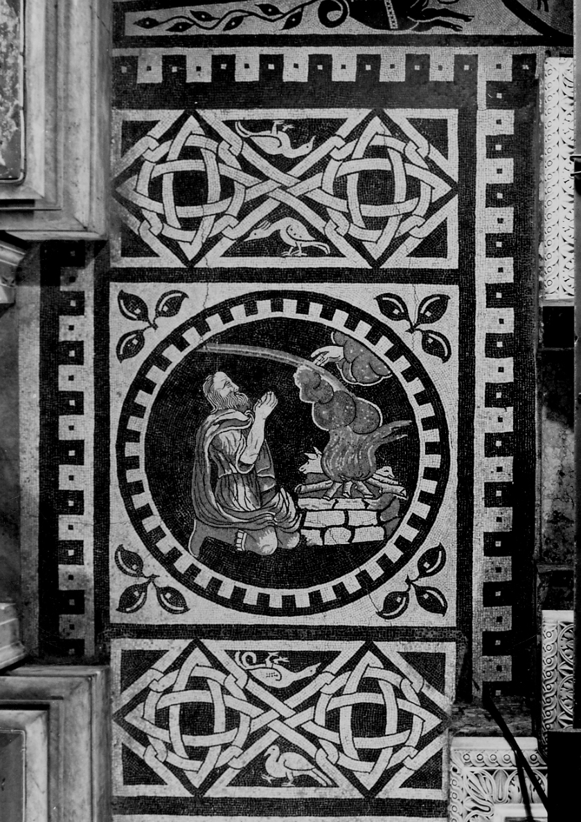 storia di Abramo (decorazione musiva, elemento d'insieme) di Avon Giovanni Battista (secondo quarto sec. XIX)