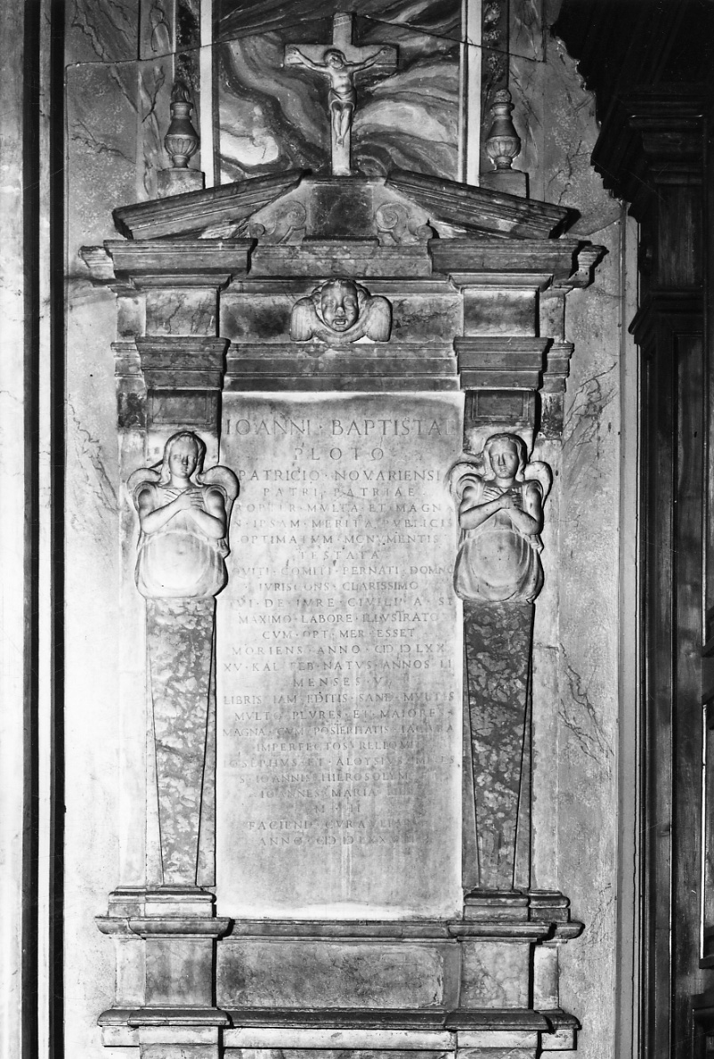 monumento funebre - a edicola, opera isolata - bottega novarese (ultimo quarto sec. XVI)