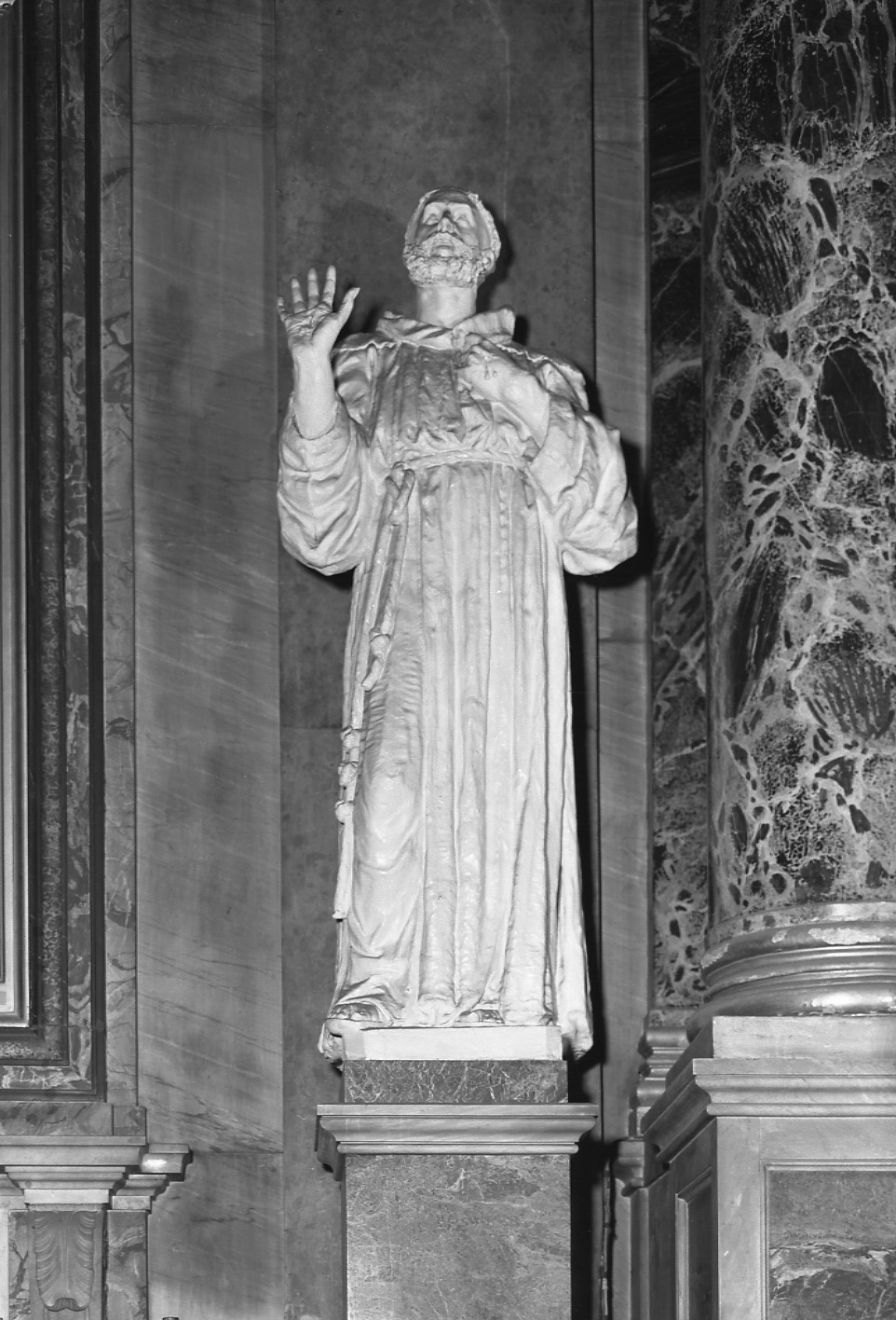 San Francesco d'Assisi (statua, elemento d'insieme) - bottega novarese (secondo quarto sec. XIX)