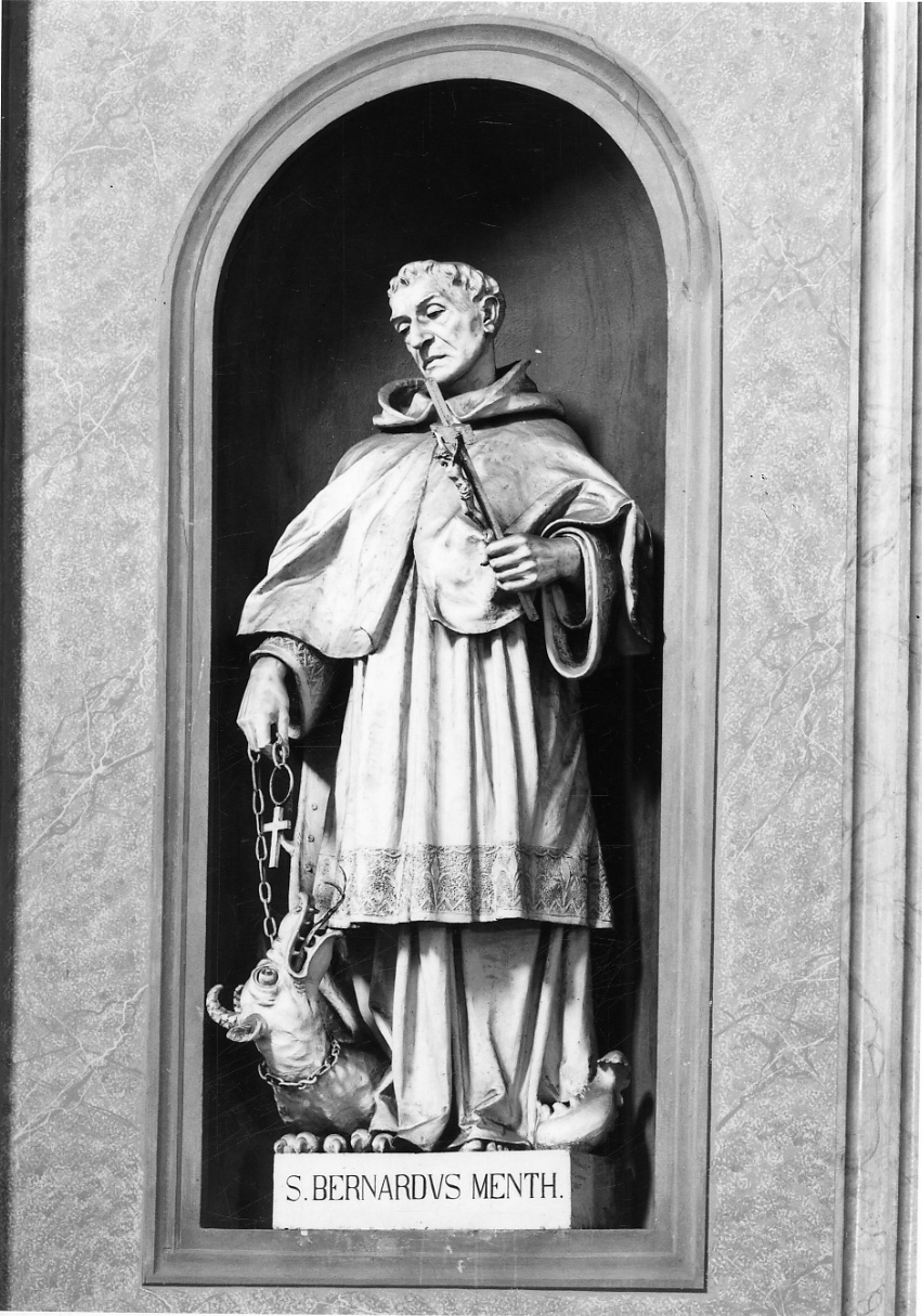 San Bernardo (statua, opera isolata) di Milanoli Giulio (inizio sec. XX)
