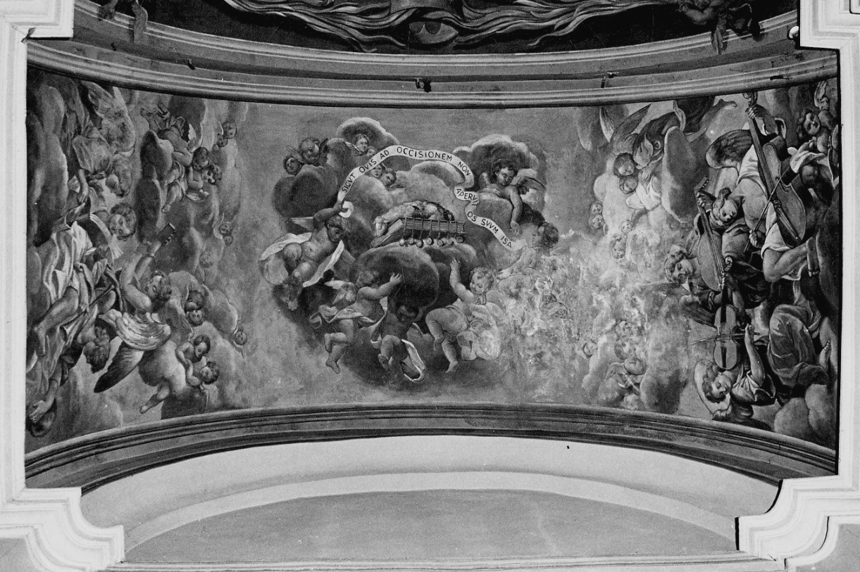 Agnus Dei tra angeli (dipinto, opera isolata) - ambito lombardo-novarese (secondo quarto sec. XVIII)