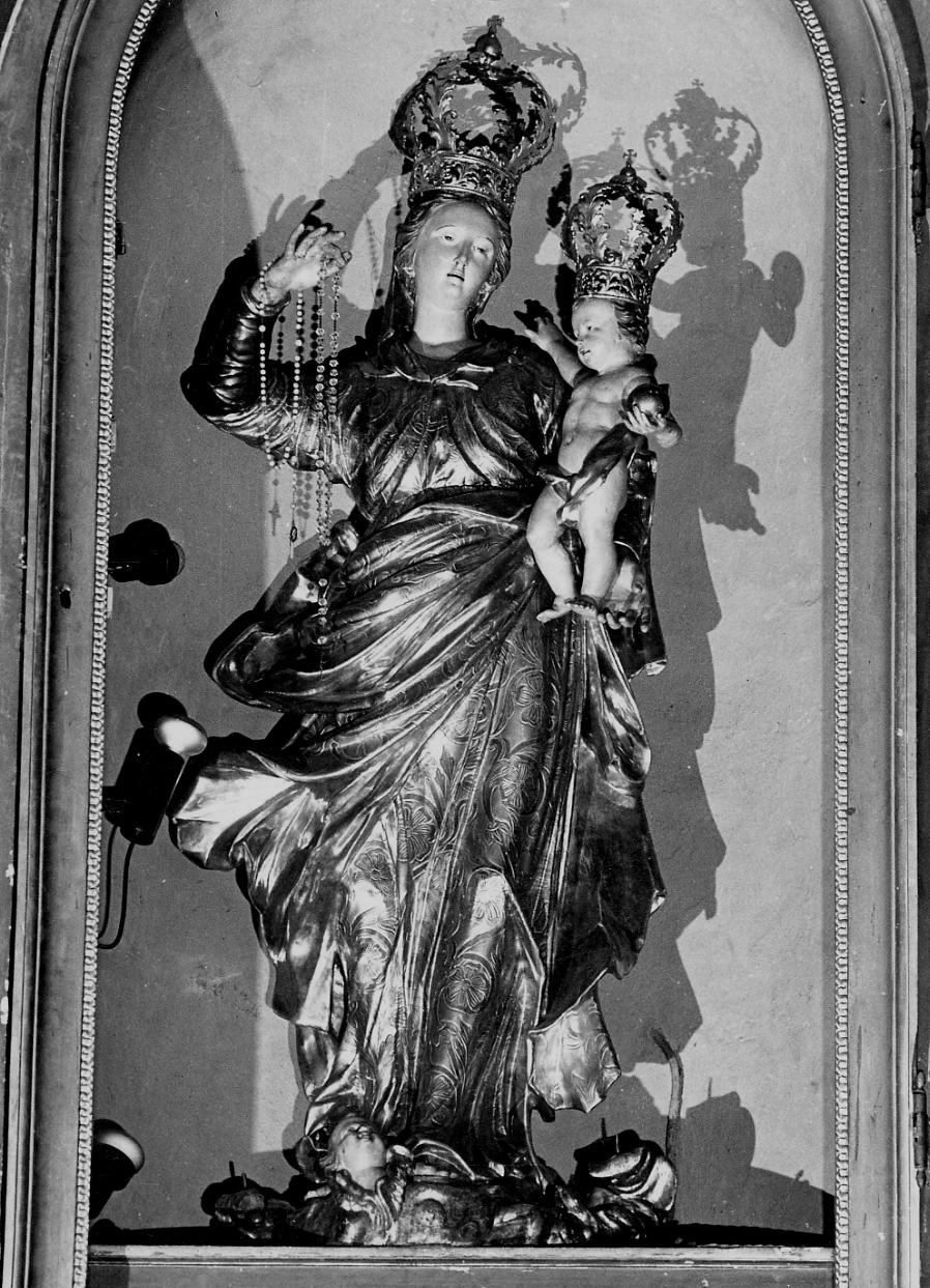 Madonna del Rosario (gruppo scultoreo, opera isolata) - bottega Italia settentrionale (ultimo quarto sec. XVIII)